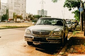 a car parked on the side of the road
